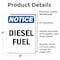 Signmission Diesel Fuel OSHA Notice Sign, Vinyl Decal, 5in W x 7in L, 2PK OS-2PACK-NS-D-57-V-11009 - alternate 4